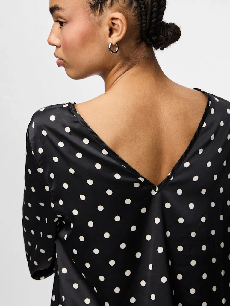 Ona Long Sleeve Top (Black/White) - Image 3