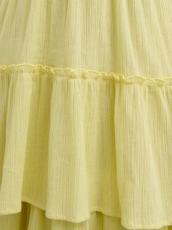 Opal Ruffle Maxi Dress (Lemon) - Image 7