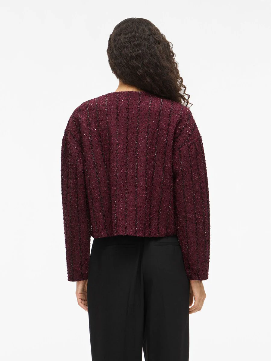Otta Bow Detailed Cardigan (Fig/Black Bows) - Image 4
