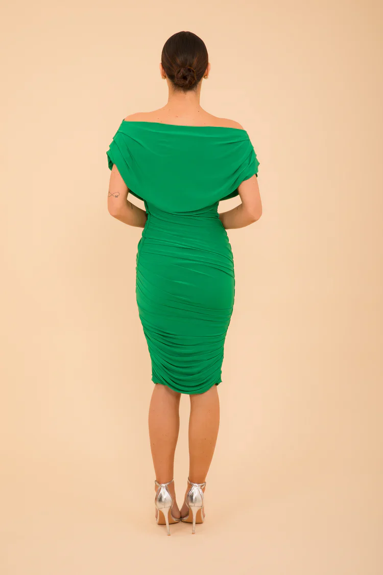 OXYGEN JERSEY DRESS (GREEN) - Image 5