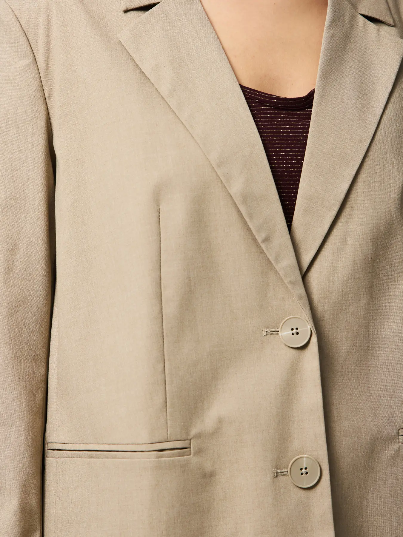 Paislee Loose Blazer (Greige) - Image 6