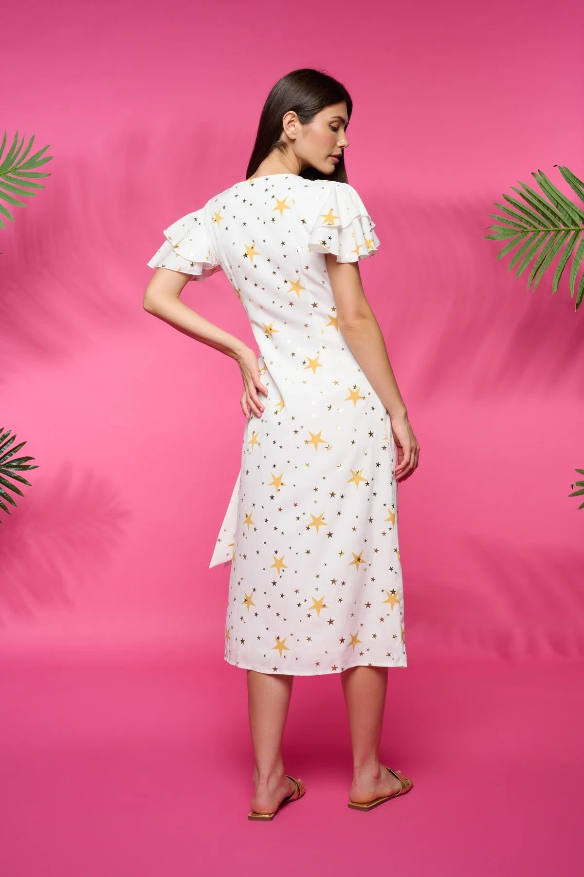 Palm Springs Wrap Dress (White) - Image 2