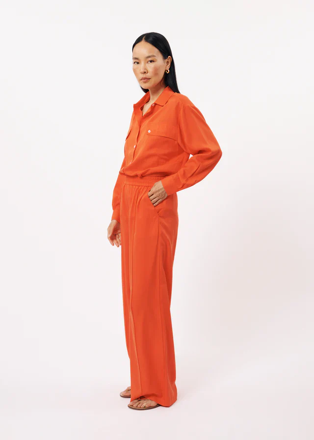 PALMINA WIDE LEG PANTS (BURNT ORANGE) - Image 2