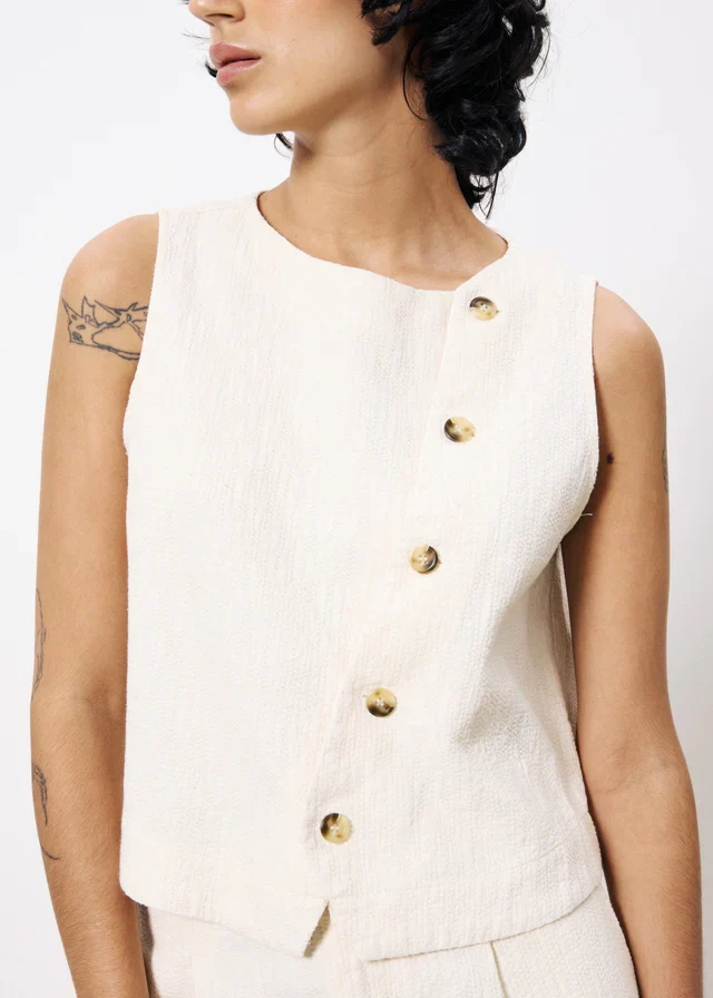 Pamphilia Sleeveless Top (Cream) - Image 3