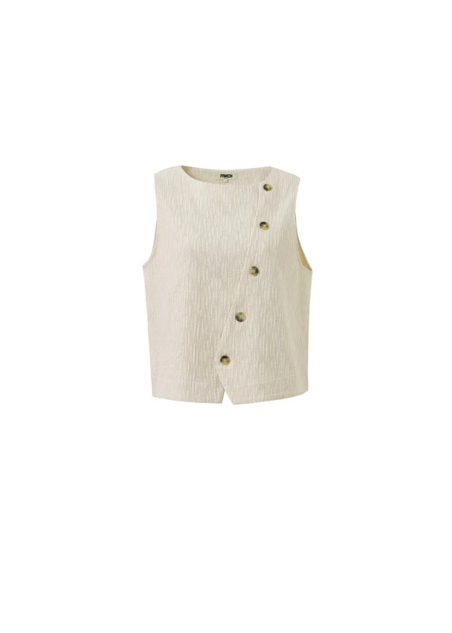 Pamphilia Sleeveless Top (Cream) - Image 5