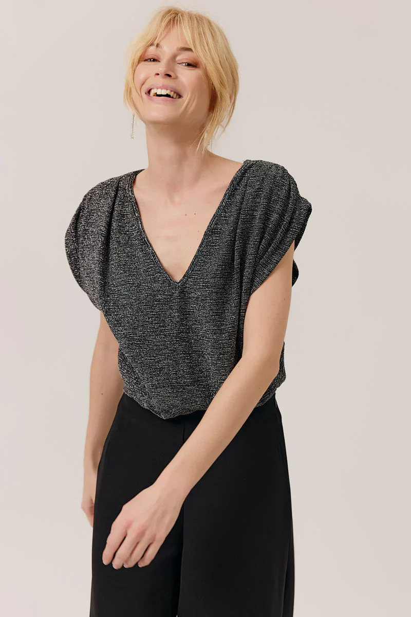 Paola Sleeveless Top (Silver) - Image 3