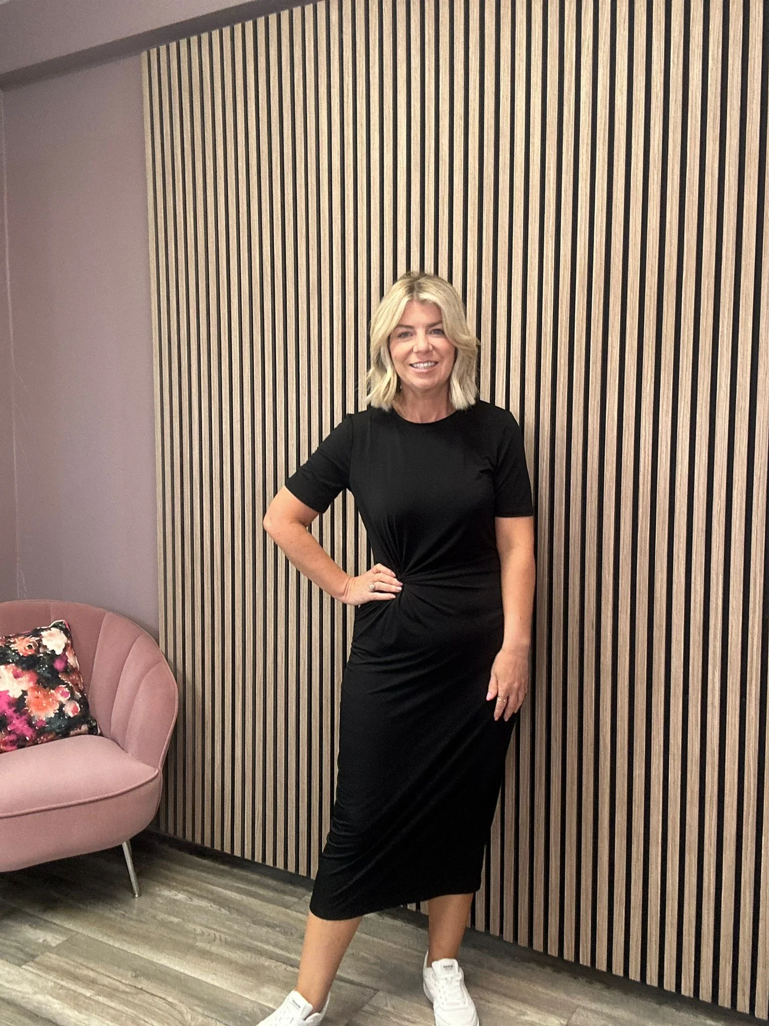 PATRIKA MIDI DRESS (Black) - Image 2