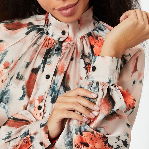 Pinko Satin Blouse (Rust) - Image 4