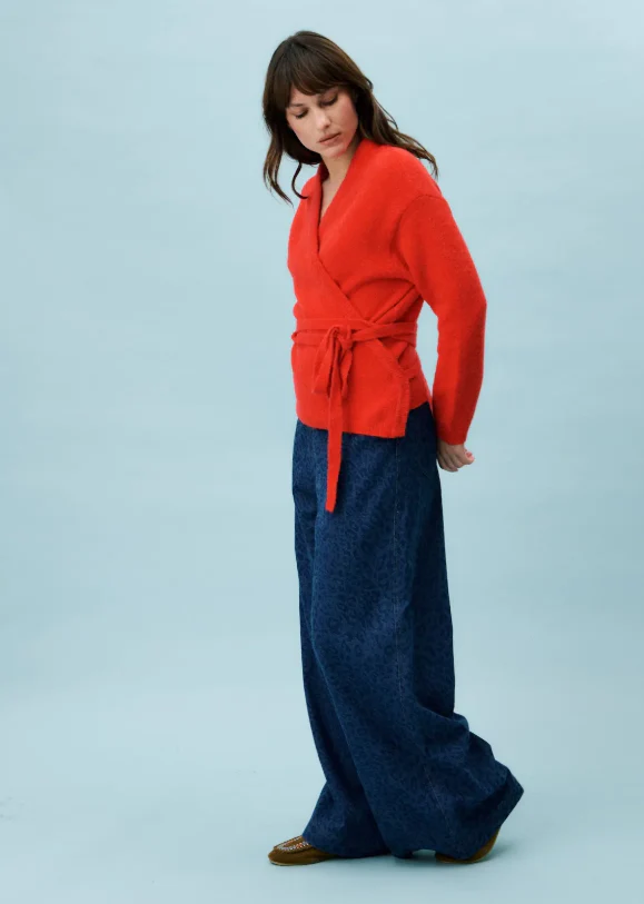 Pontia Wrap Cardigan (Red) - Image 2