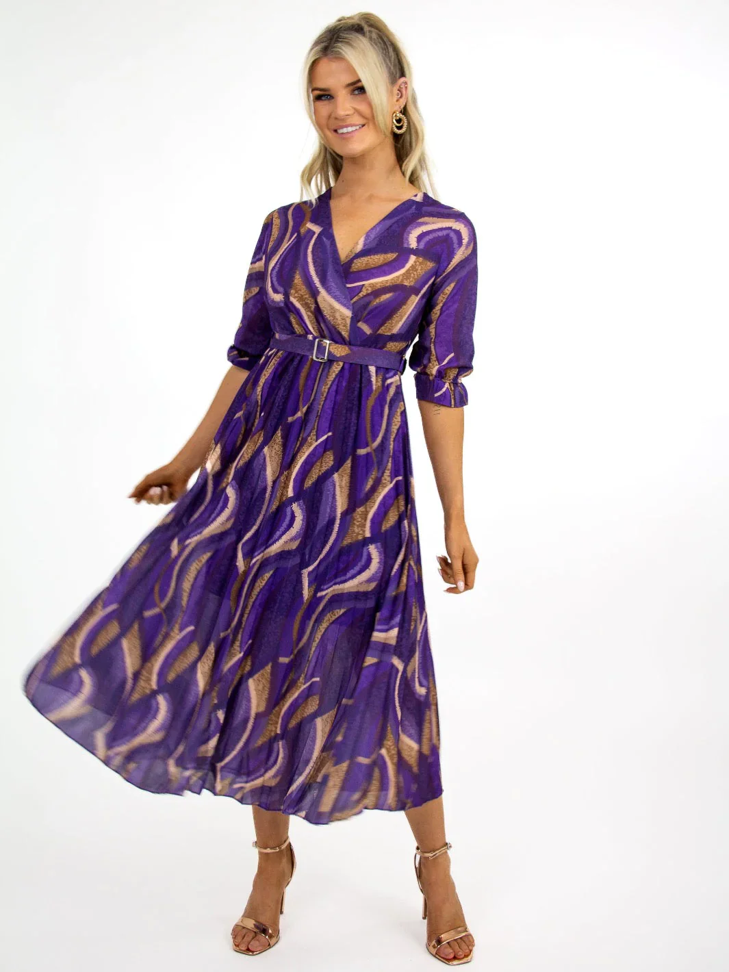 POSITANO DRESS (PURPLE PRINT) - Image 2