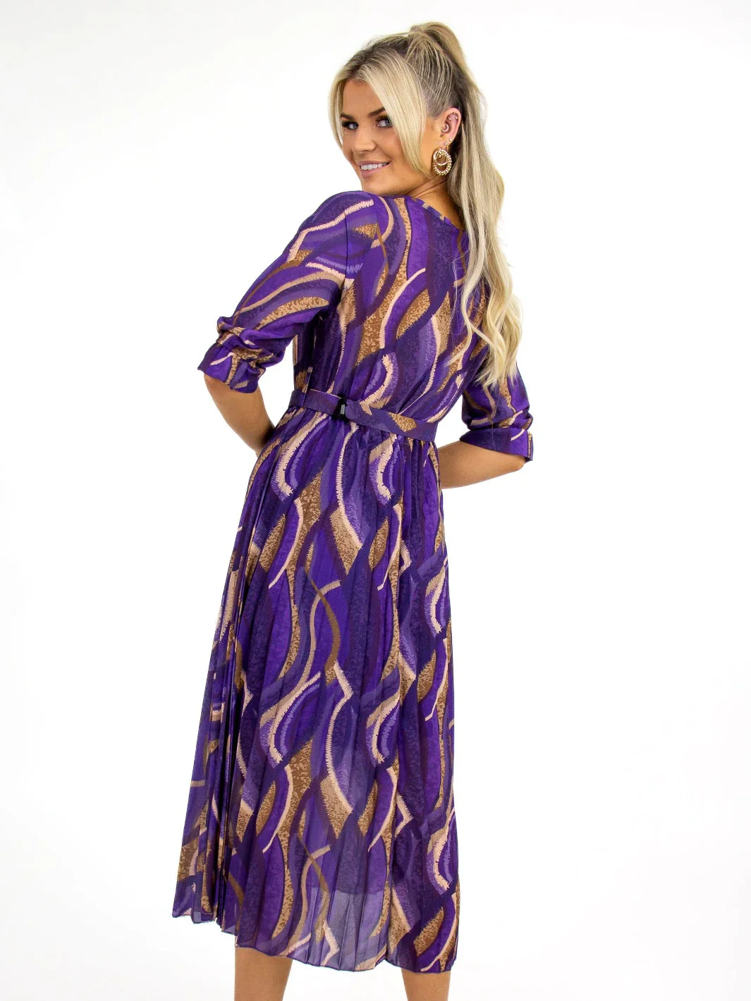 POSITANO DRESS (PURPLE PRINT) - Image 4