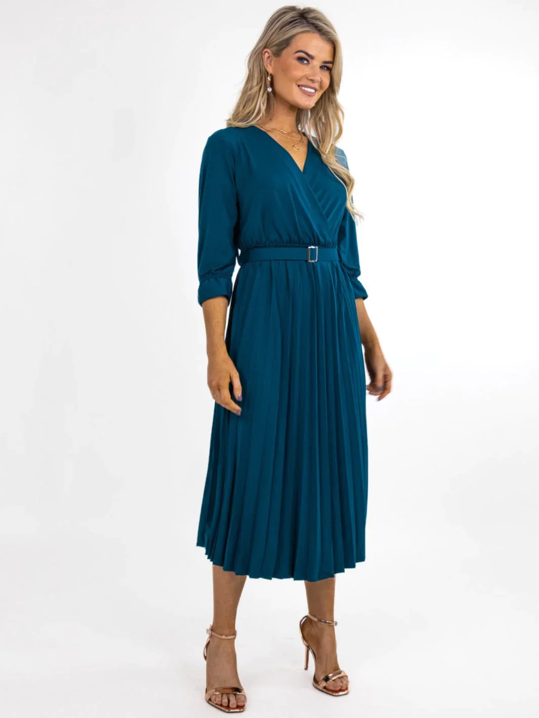 POSITANO DRESS (TEAL) - Image 2