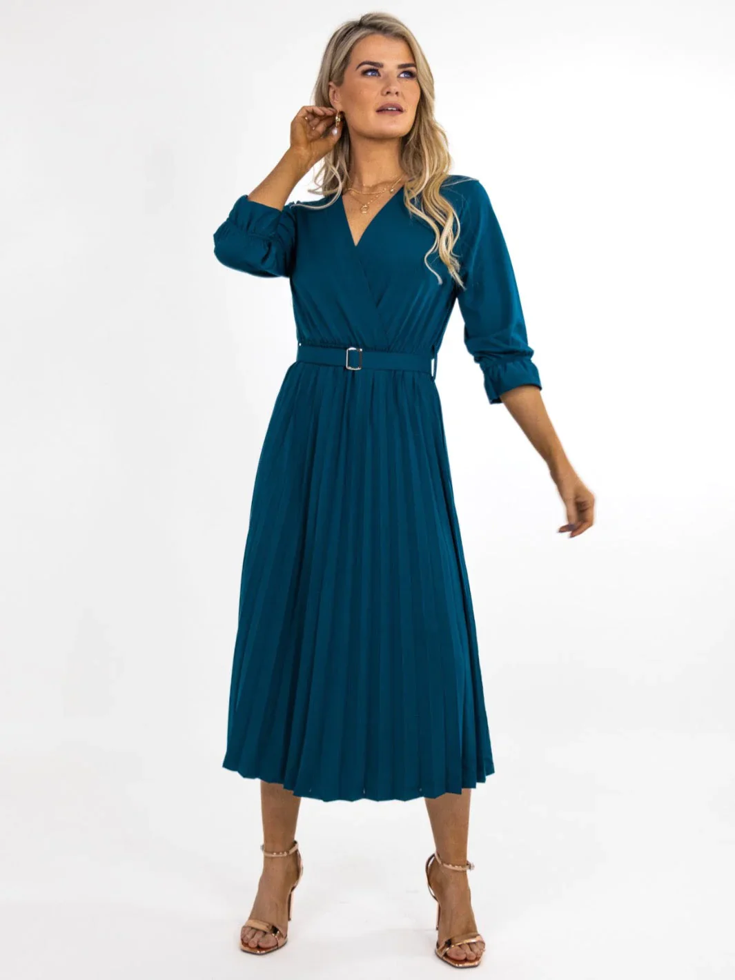POSITANO DRESS (TEAL) - Image 4