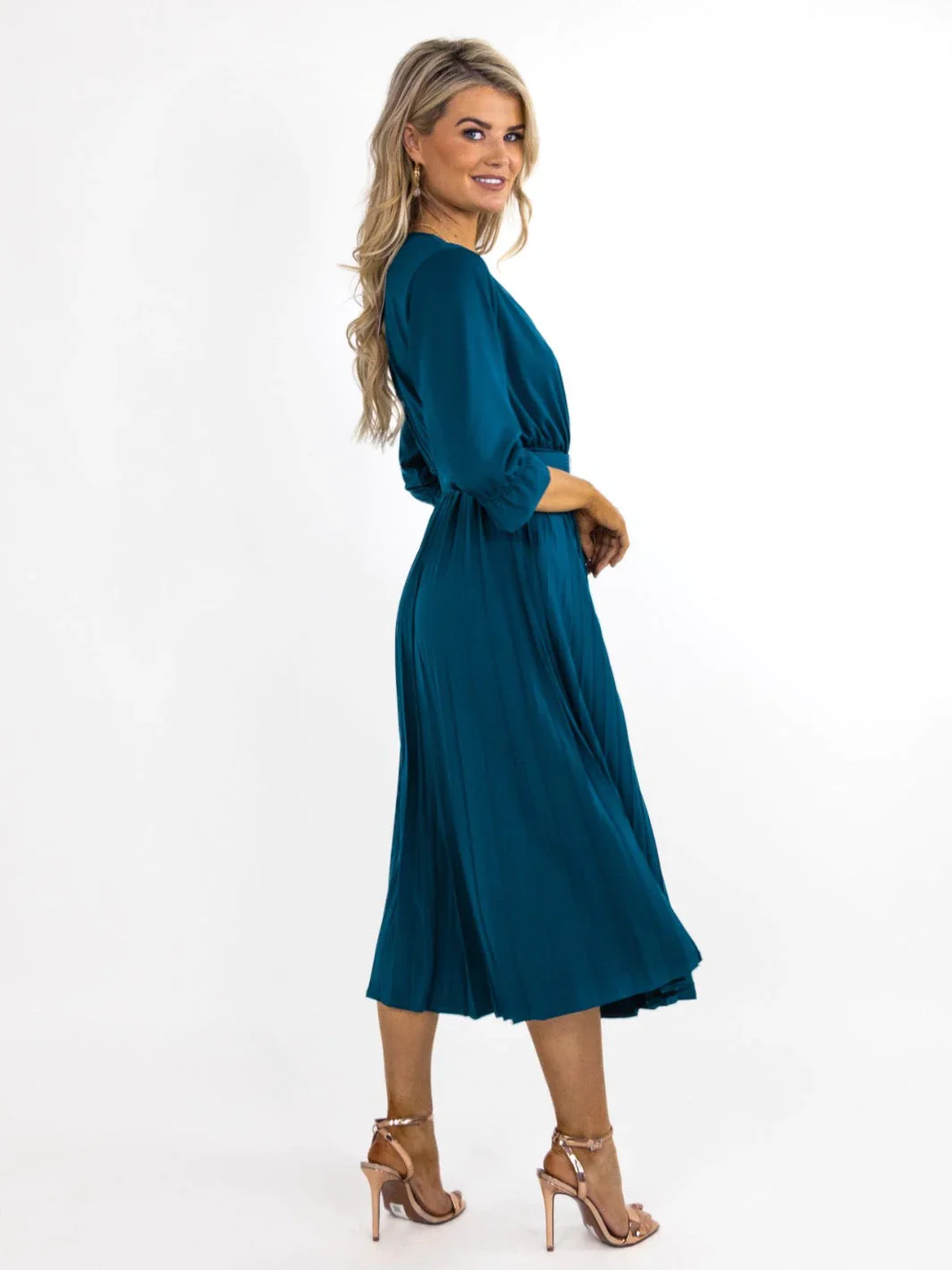 POSITANO DRESS (TEAL) - Image 5