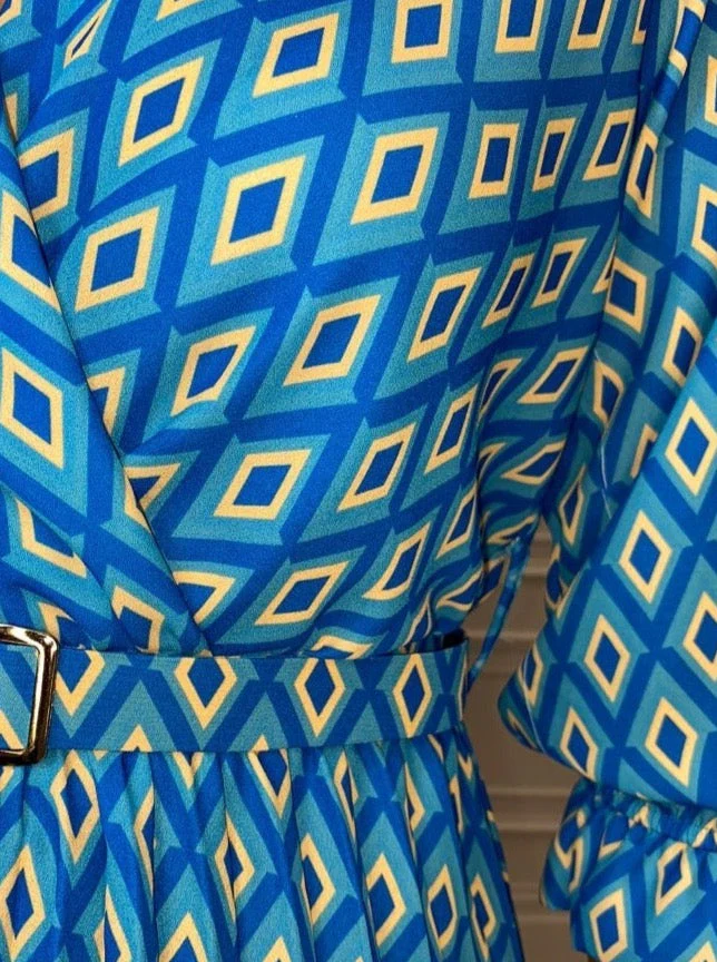 Positano Midi Dress (Blue) - Image 3