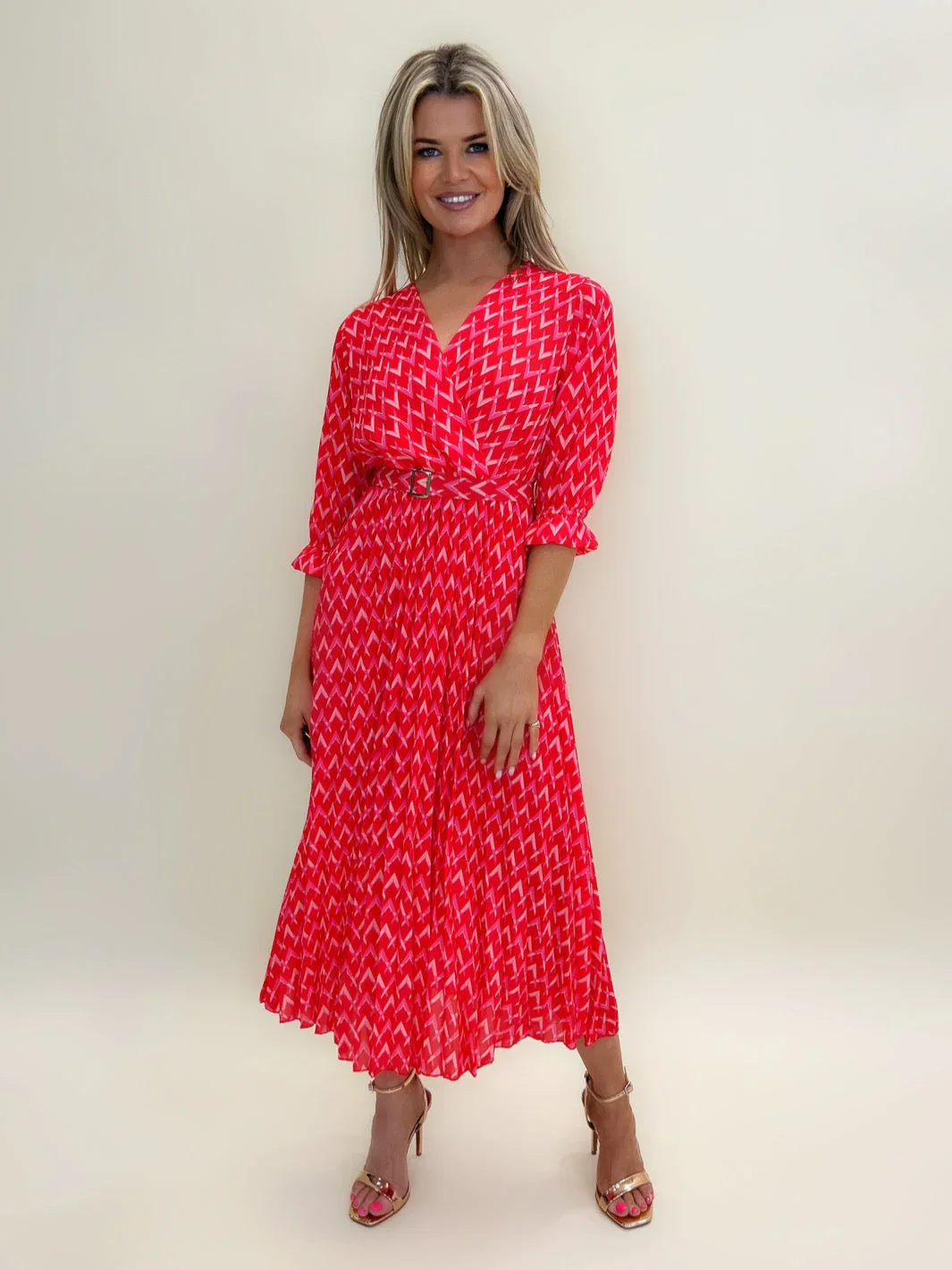 POSITANO MIDI DRESS (RED) - Image 2