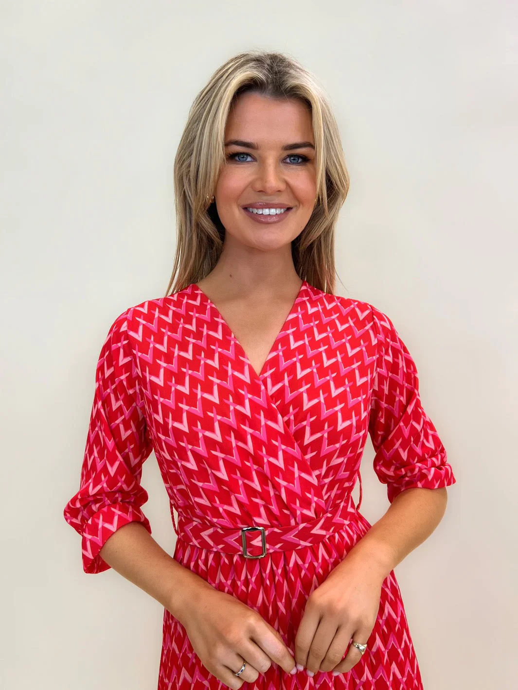 POSITANO MIDI DRESS (RED) - Image 3
