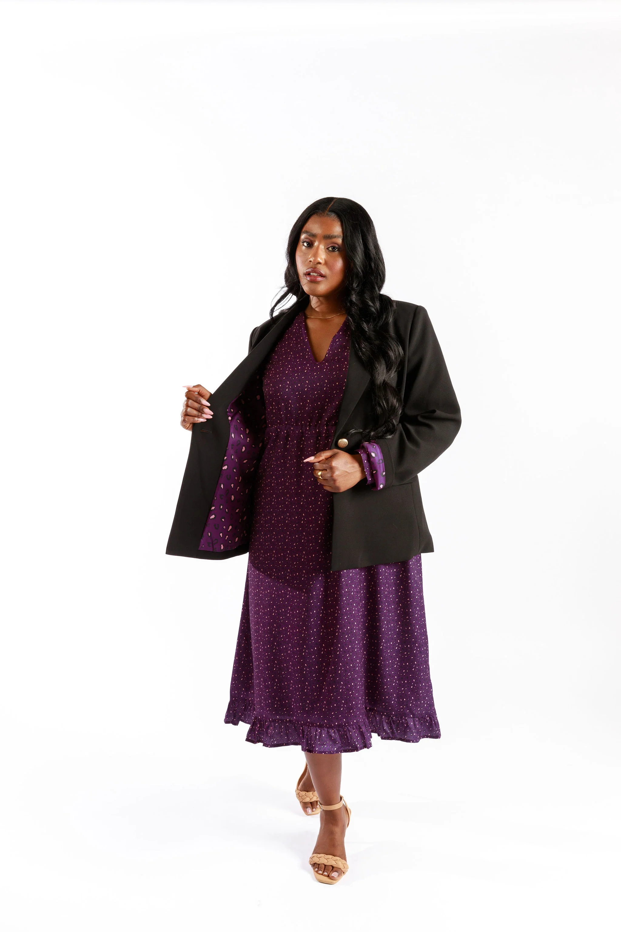 Quartz Printed Dress (Purple) - Image 4