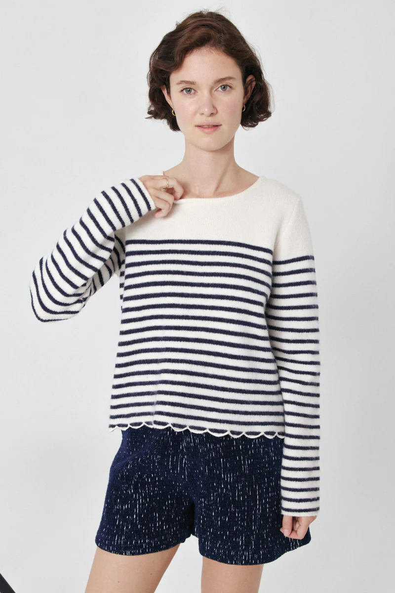 Rachel Jumper (Cream/Navy) - Image 4
