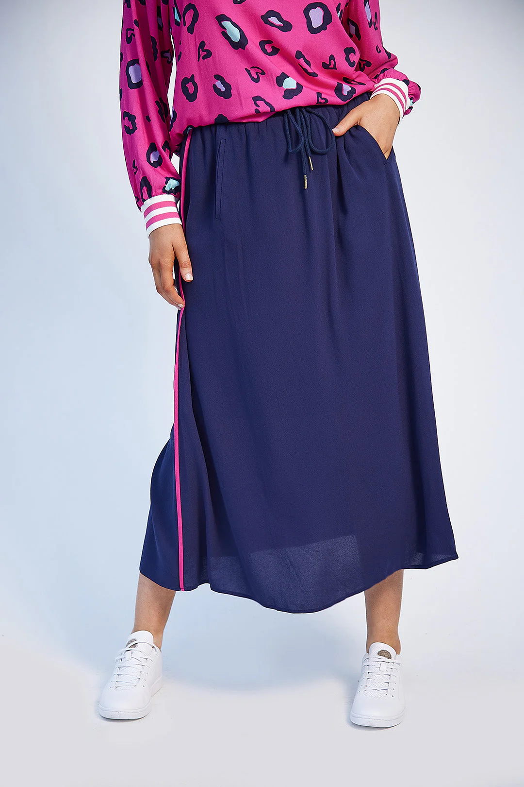 Rachel Maxi Skirt (Navy) - Image 6