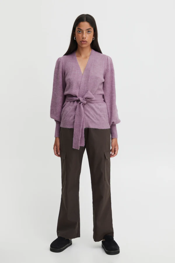 Randa Wrap Cardigan (Smokey Grape) - Image 2