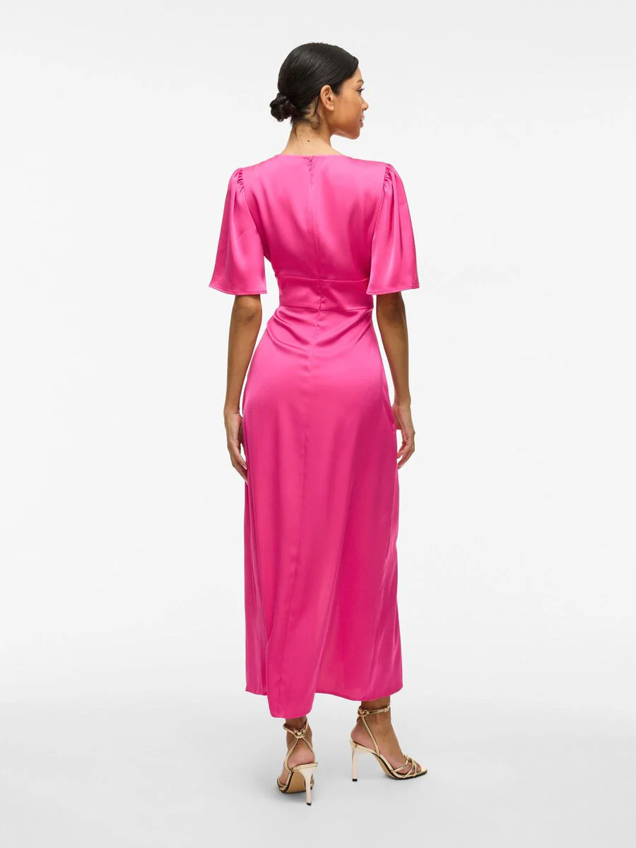 Ravenna V-Neck Ankle Dress (Raspberry Rose) - Image 5
