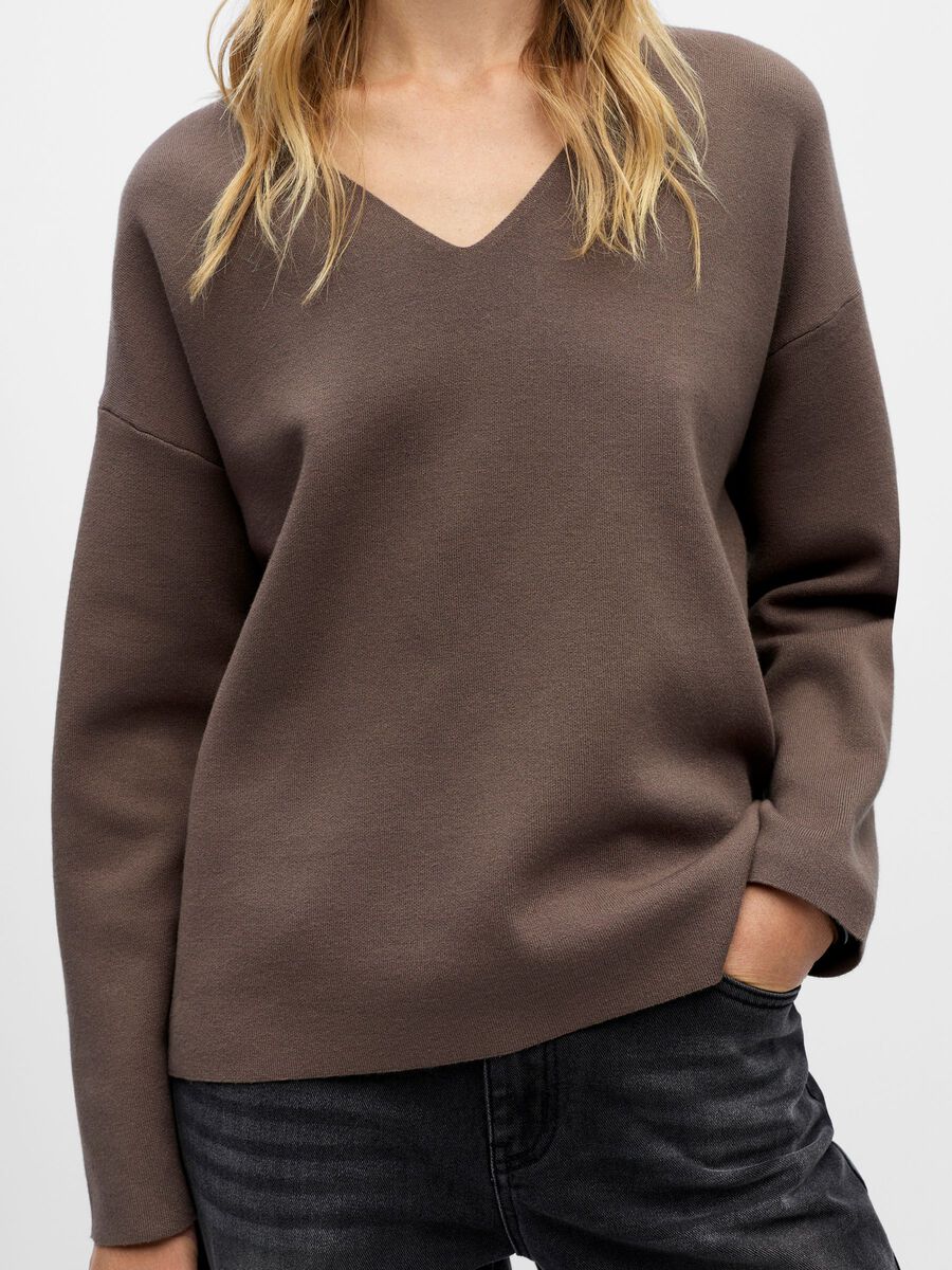 Rayna V-Neck Jumper (Morel) - Image 4
