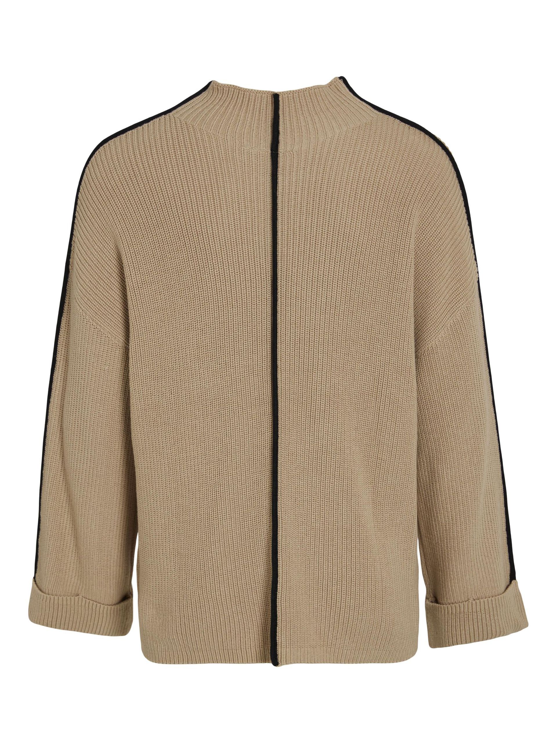 Reanne Funnel Neck Jumper (Savannah Tan/Black) - Image 7
