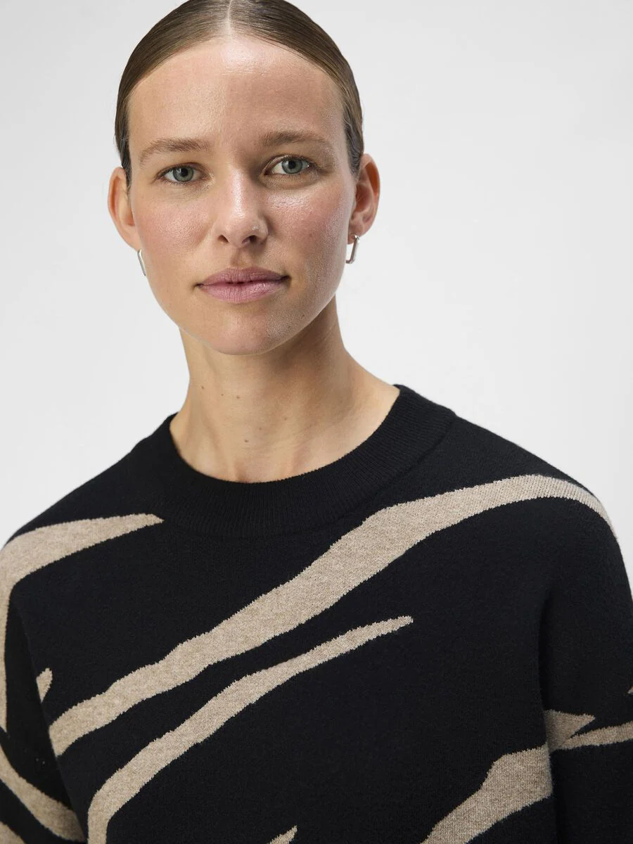 Reign Knit Jumper (Black/Desert Taupe) - Image 2