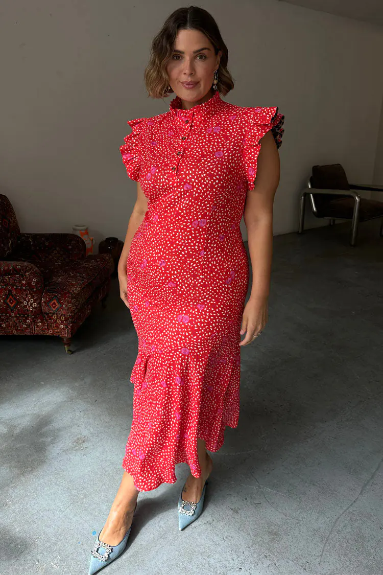 Remi Dress (Red Floral) - Image 4