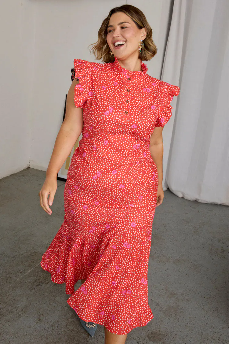 Remi Dress (Red Floral) - Image 6
