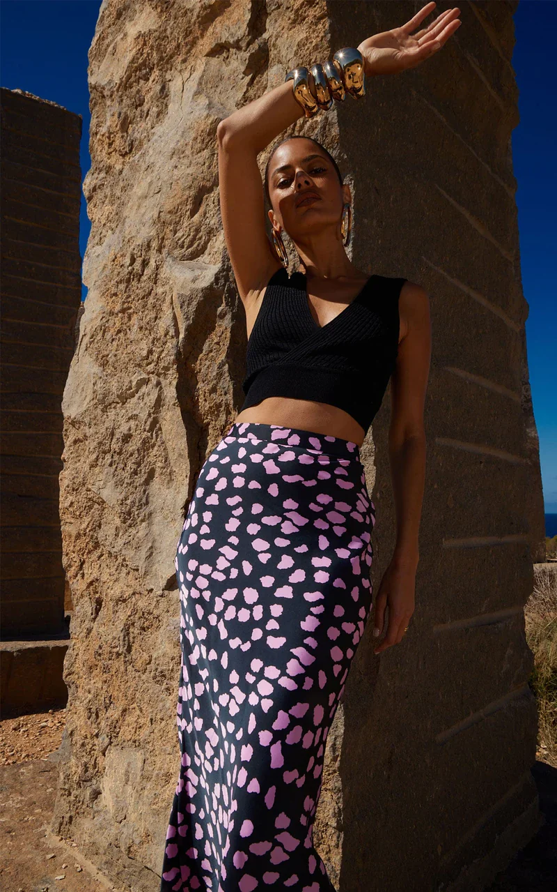 Renzo Skirt (Pink On Black Cloud) - Image 2