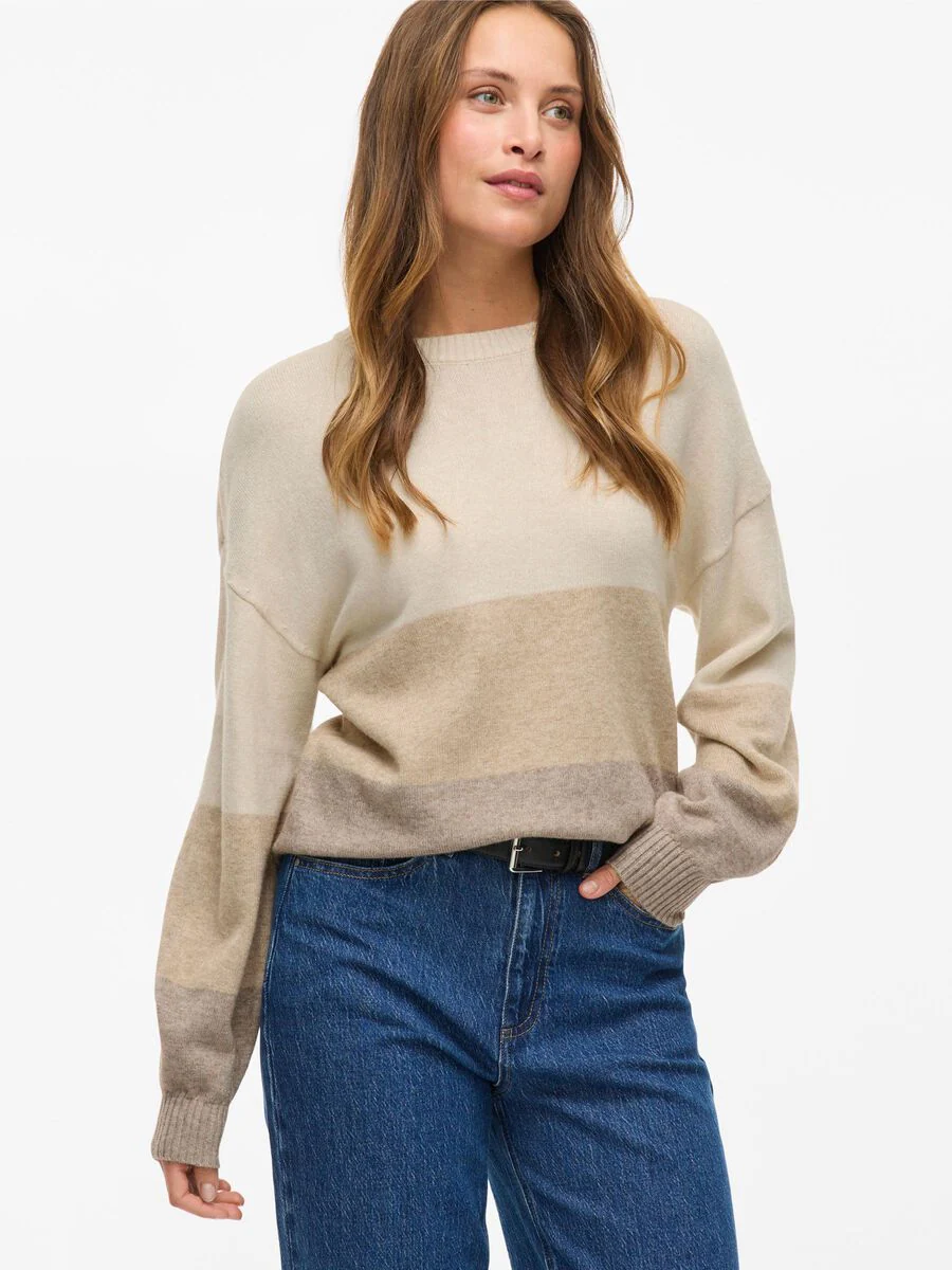 Riana Knit Jumper (Natural Melange/Fungi) - Image 2