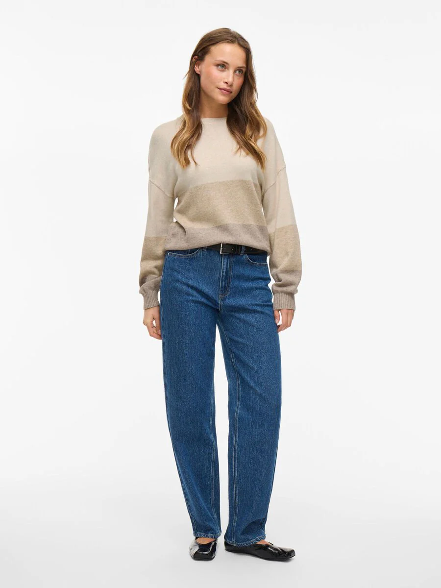 Riana Knit Jumper (Natural Melange/Fungi) - Image 4