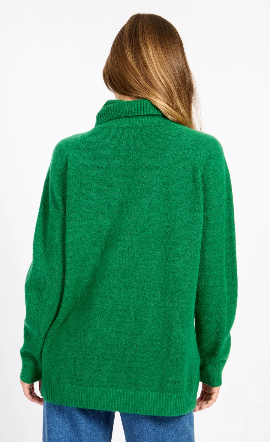 Riana Knit Roll Neck Jumper (Green) - Image 2