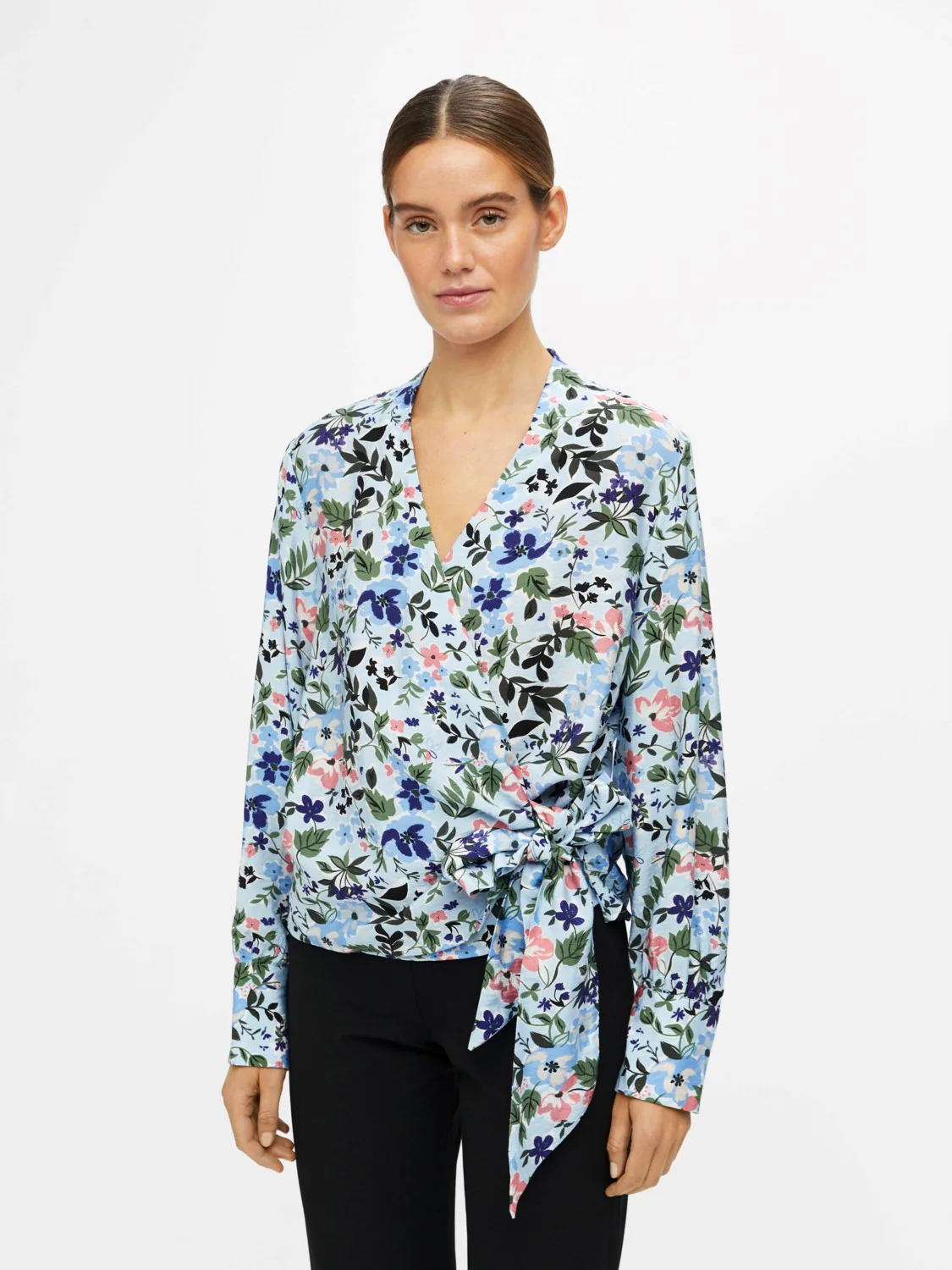 Riga Wrap Top (Serenity Brandied apricot flower) - Image 2