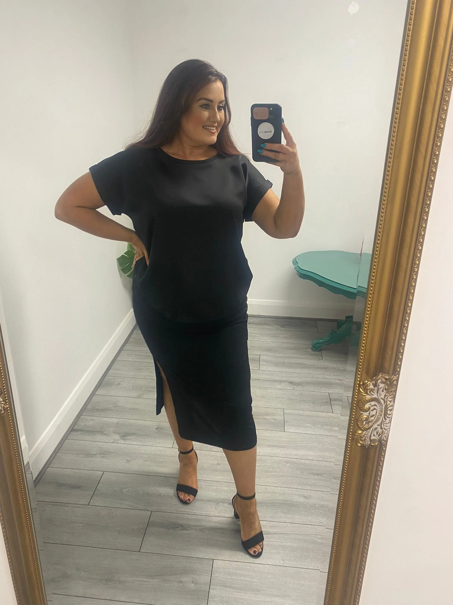 Riley Satin Top (Black) - Image 5