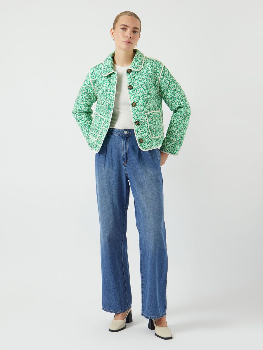 Rinna Quilted Jacket (Bright Green) - Image 2