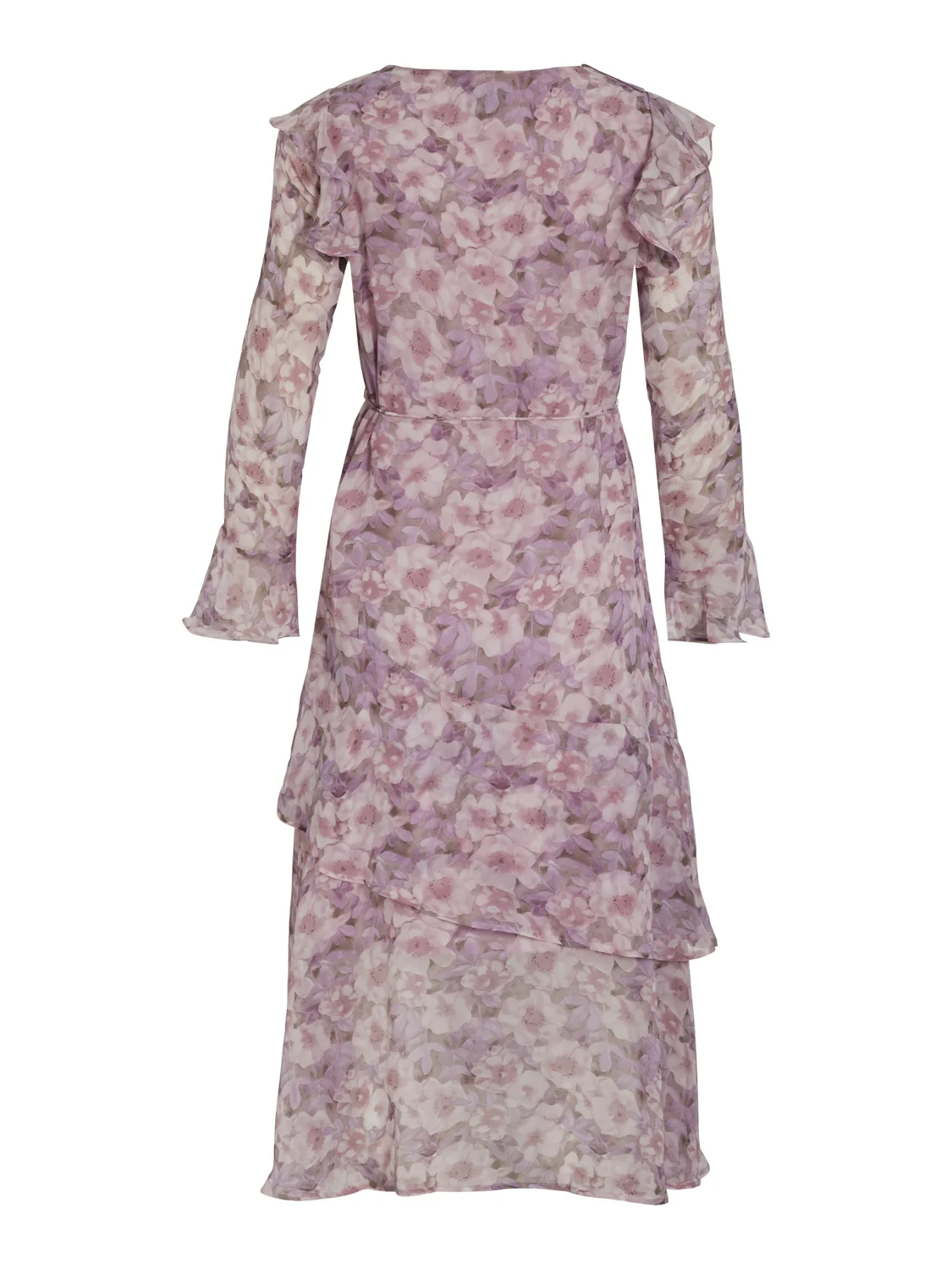 Riva Frill Midi Dress (Misty Rose/Flowers) - Image 4