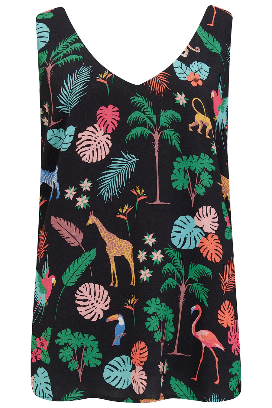 Romy Vest Top (Black Tropical Safari) - Image 7