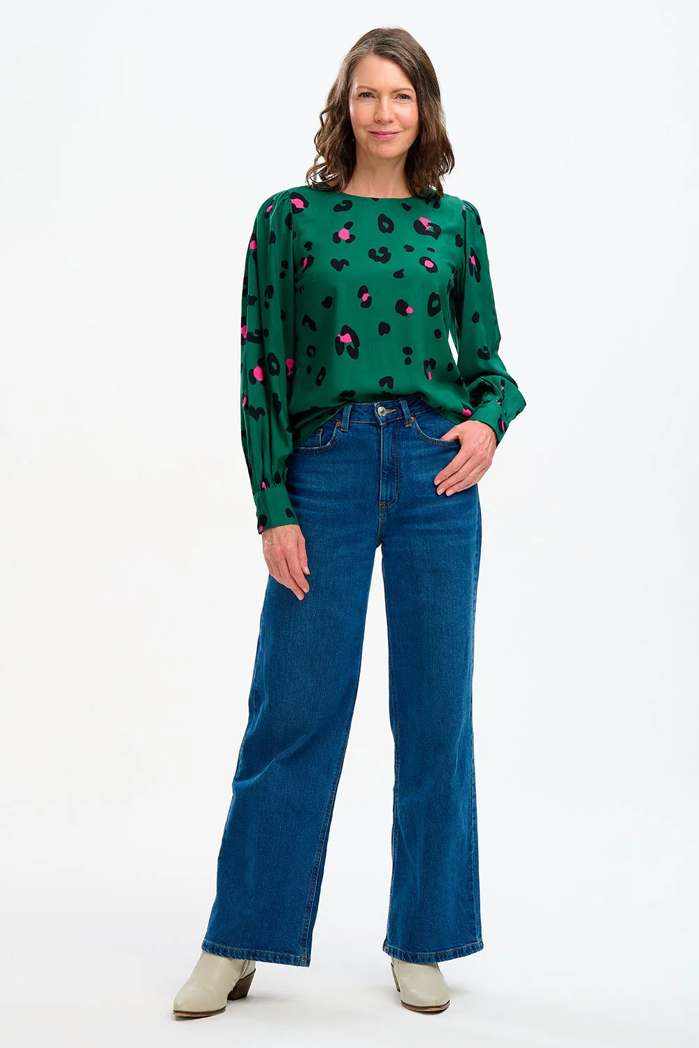 RONNIE PUFF SHOULDER TOP (GREEN) - Image 2