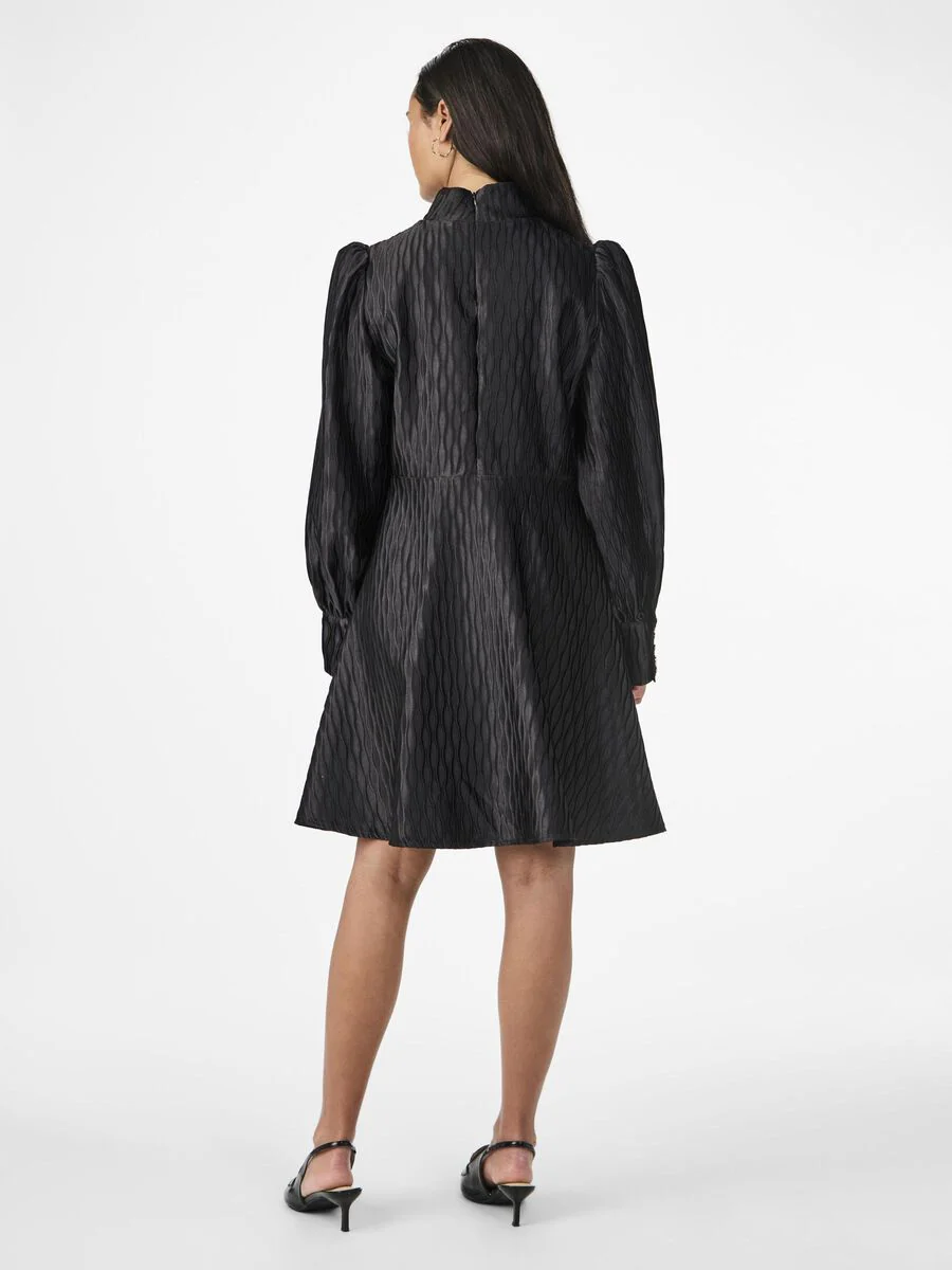 Rosa Jacquard Dress (Black) - Image 6