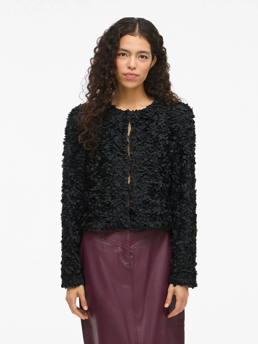 Rosie Textured Cardigan (Black Beauty) - Image 2