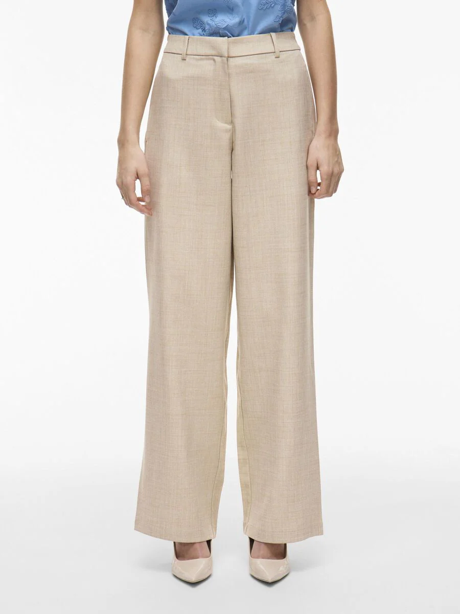 Rossa Wide Leg Pants (Super Light/Natural Melange) - Image 3