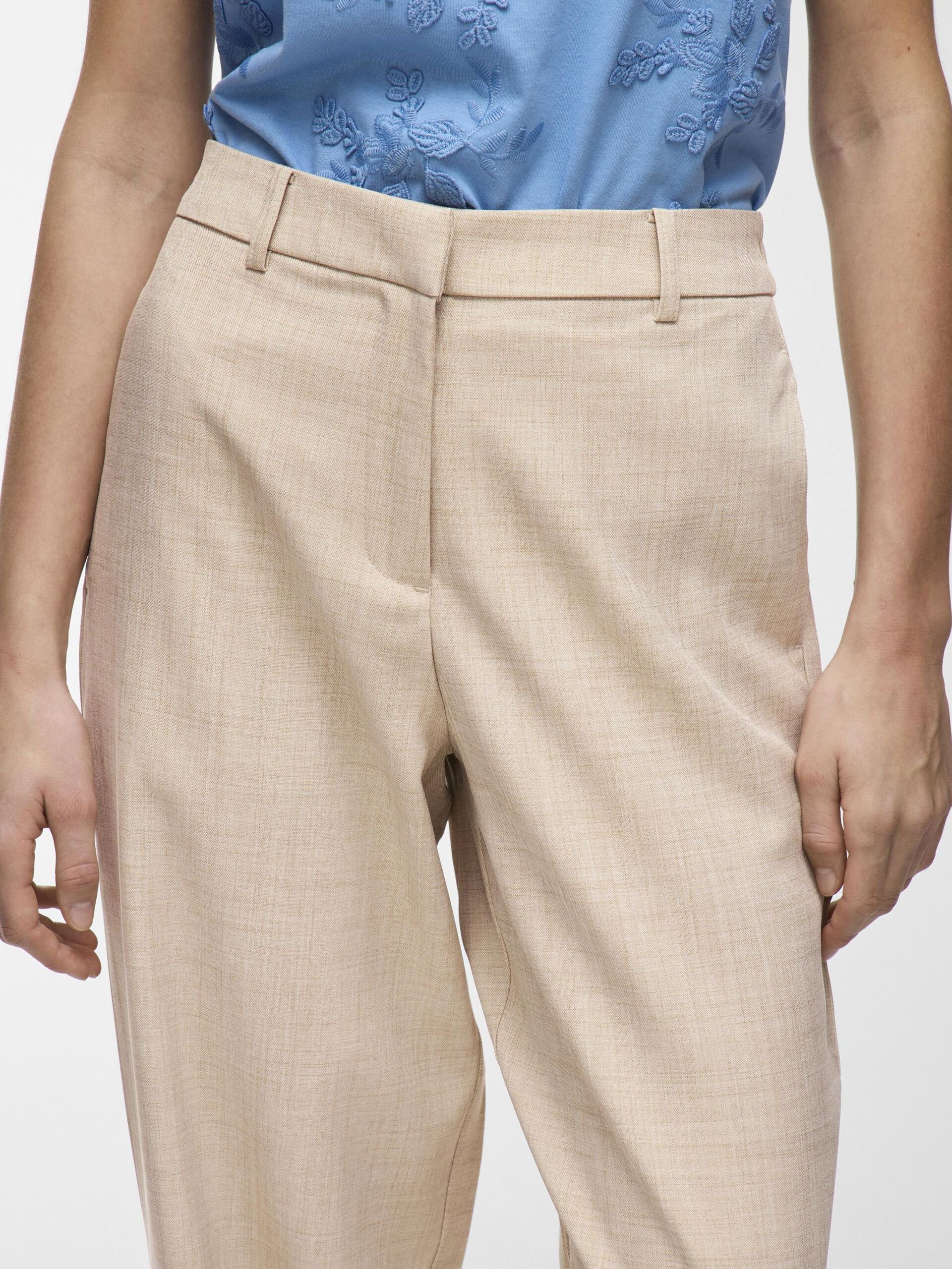 Rossa Wide Leg Pants (Super Light/Natural Melange) - Image 4