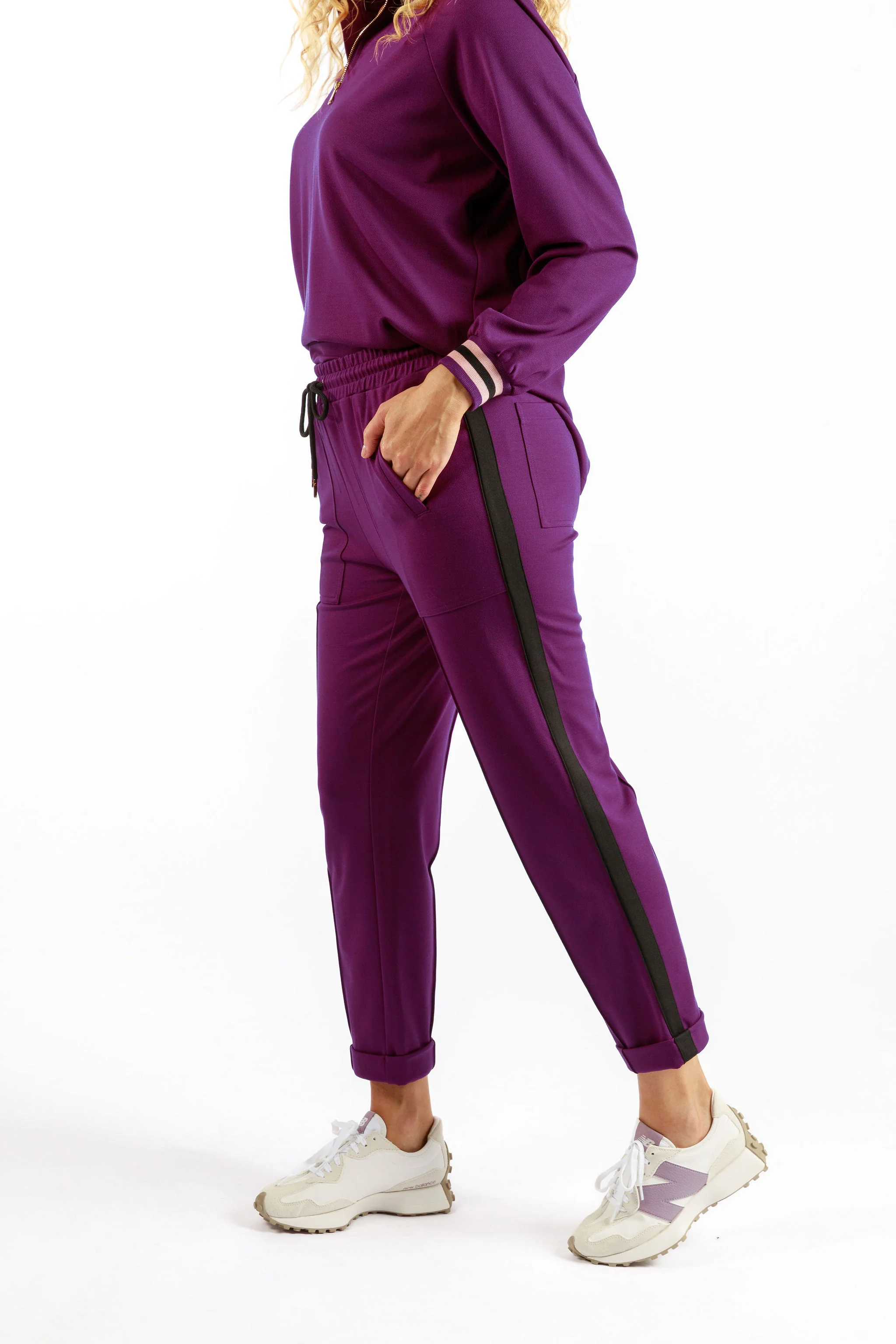 Ruby Smart Track Trousers (Purple) - Image 2