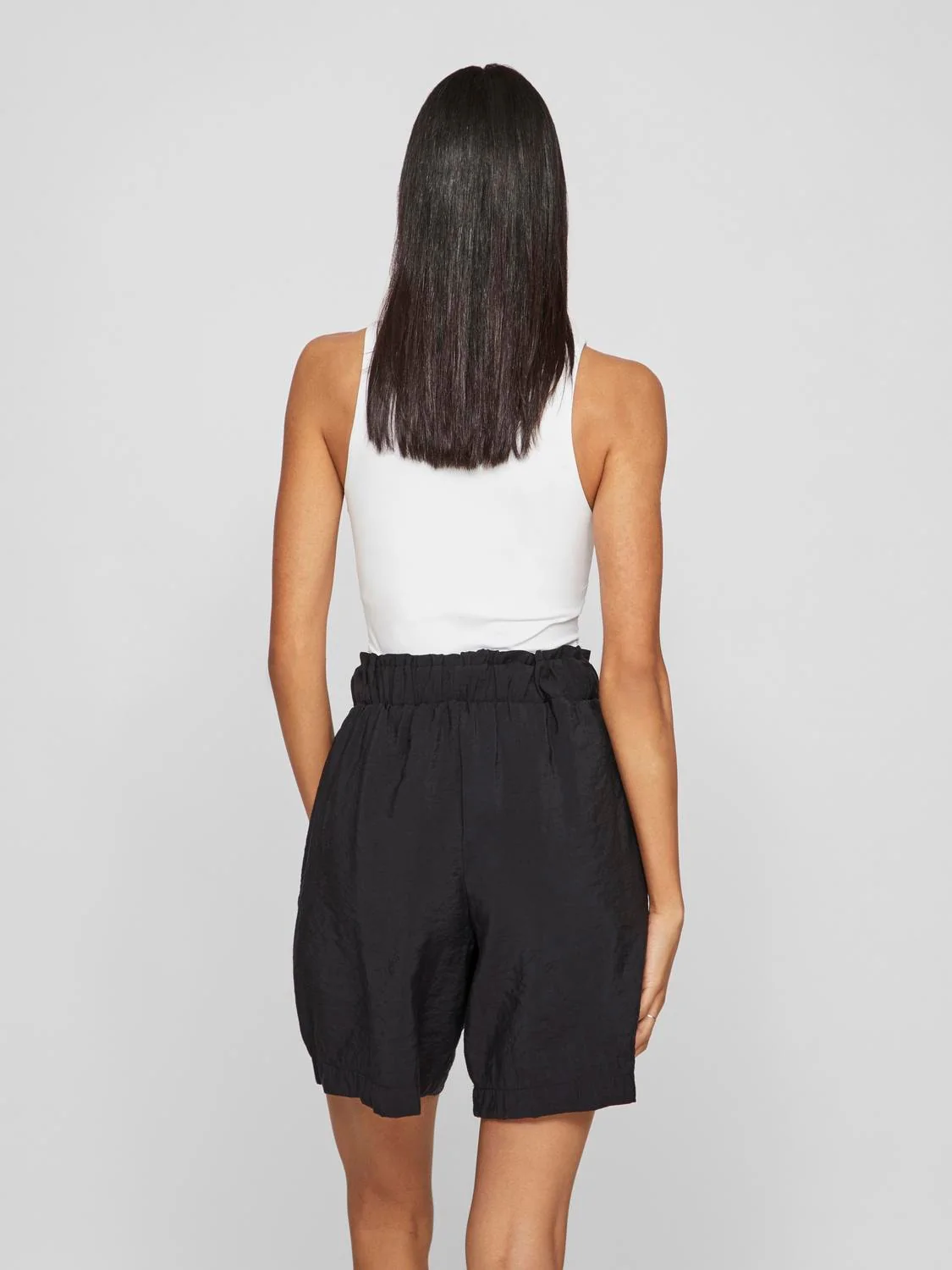 Rumme High Waisted Shorts (Black) - Image 3
