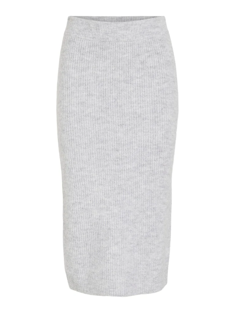 Ryker Knit Midi Skirt (Light Grey Melange) - Image 2