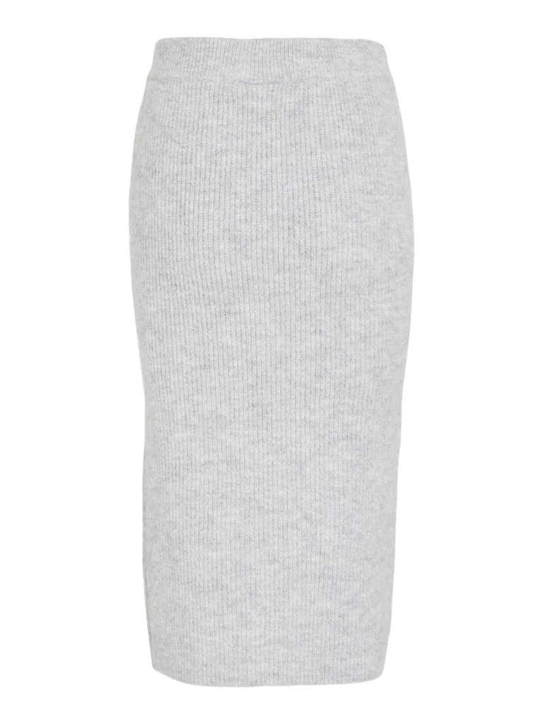 Ryker Knit Midi Skirt (Light Grey Melange) - Image 3