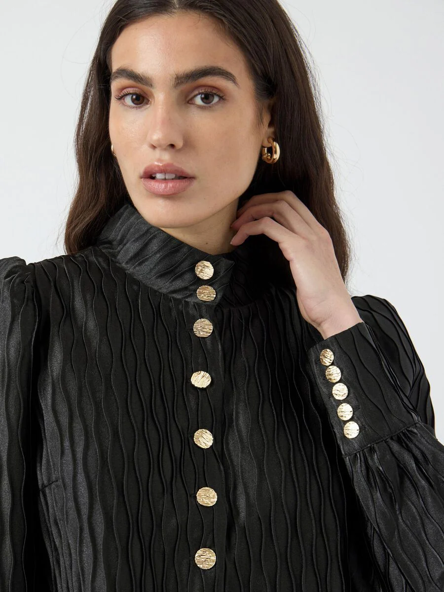 Rylan Jacquard Shirt (Black) - Image 2